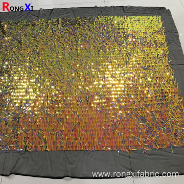 New Design Bag Rhinestone Gold Sequin Lace Fabric